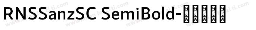 RNSSanzSC SemiBold字体转换